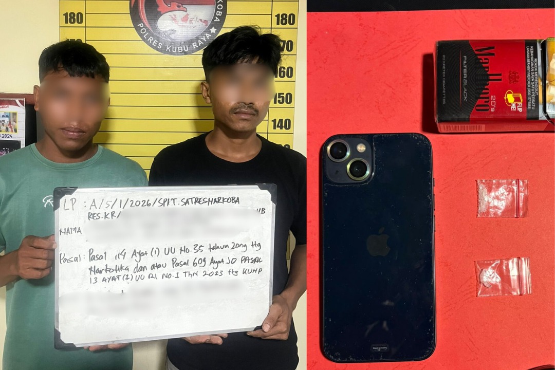 Pesta Sabu di Sungai Raya Terbongkar, Dua Pemuda Asal Bima Diciduk Tim Labubu Polres Kubu Raya