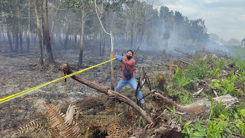 Polres Warning dan Pastikan Tindak Tegas kepada Pembakar Lahan di Kubu Raya